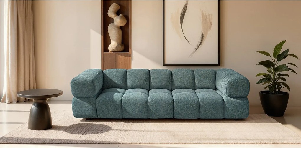 Luksusowa Zielona Sofa 4-Osobowa z Weluru ALVERO 280cm - Premiumowy Design i Komfort