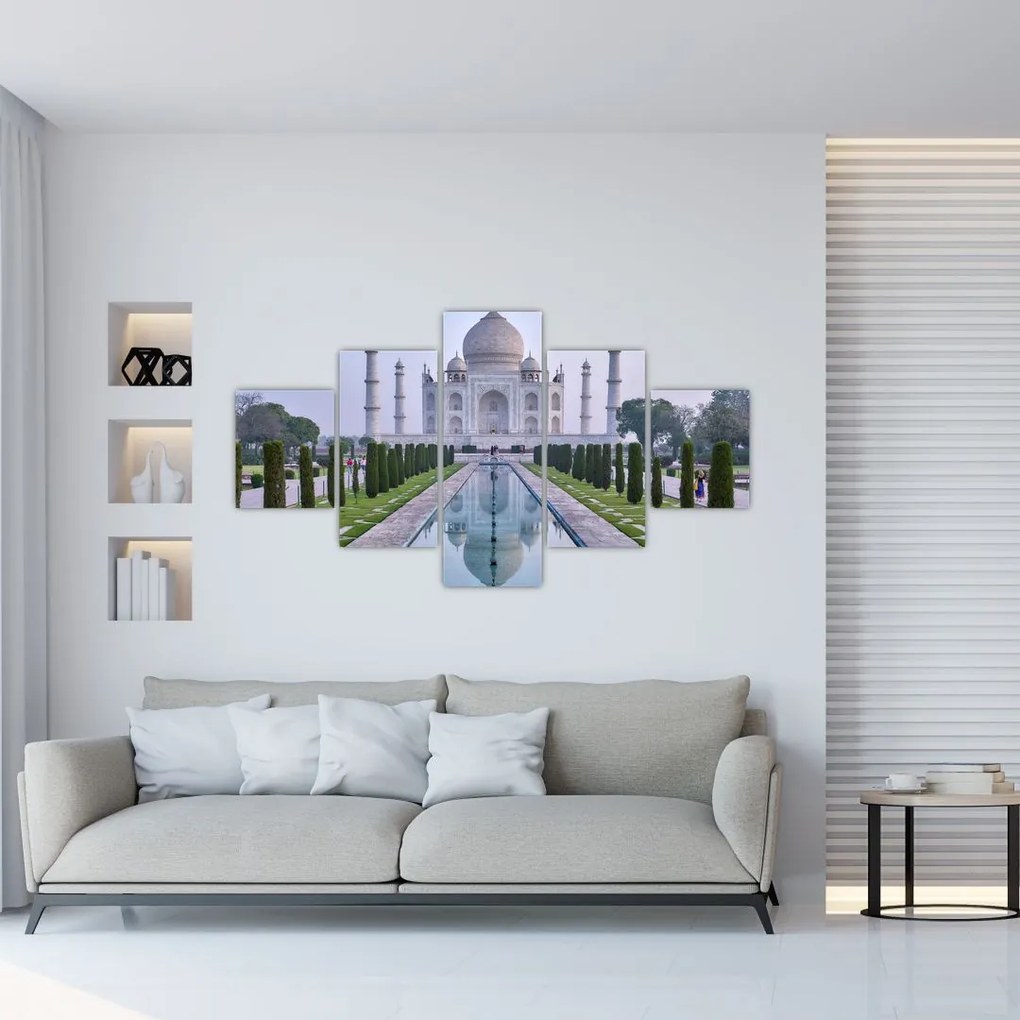 Obraz - Taj Mahal o wschodzie słońca (125x70 cm)