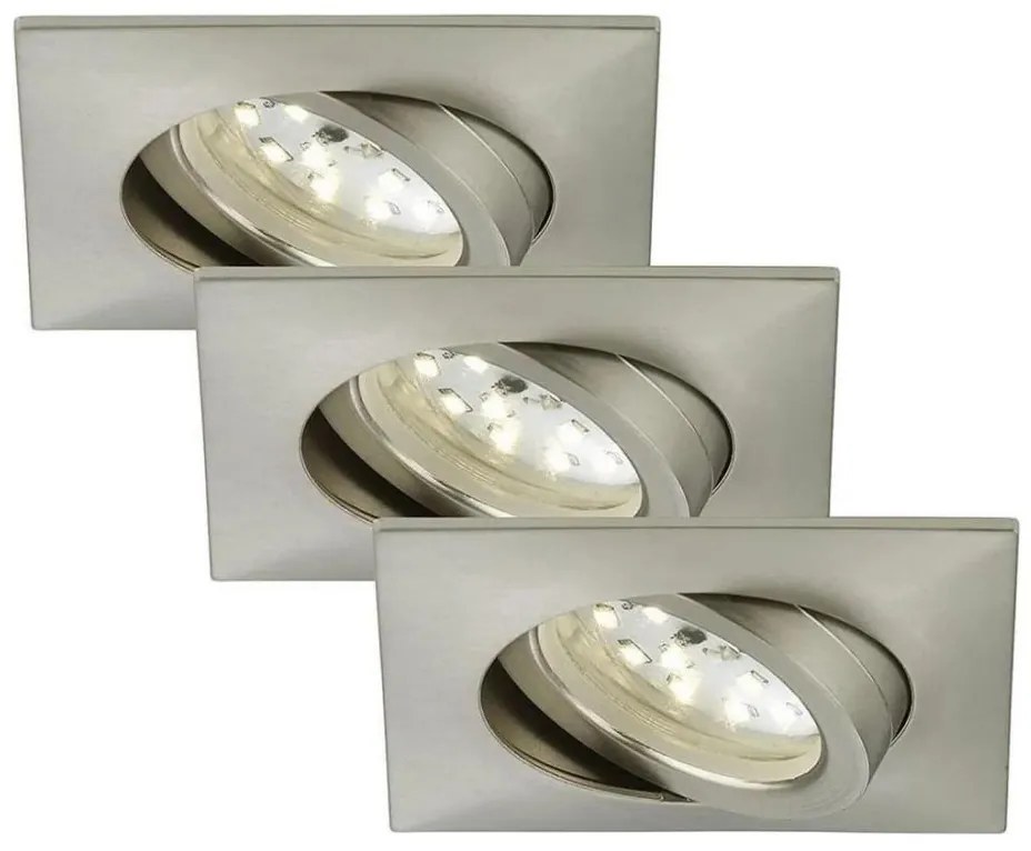 Briloner 7210-032 -ZESTAW 3x LED Oprawa wpuszczana ATTACH LED/5W/230V IP23 chrom