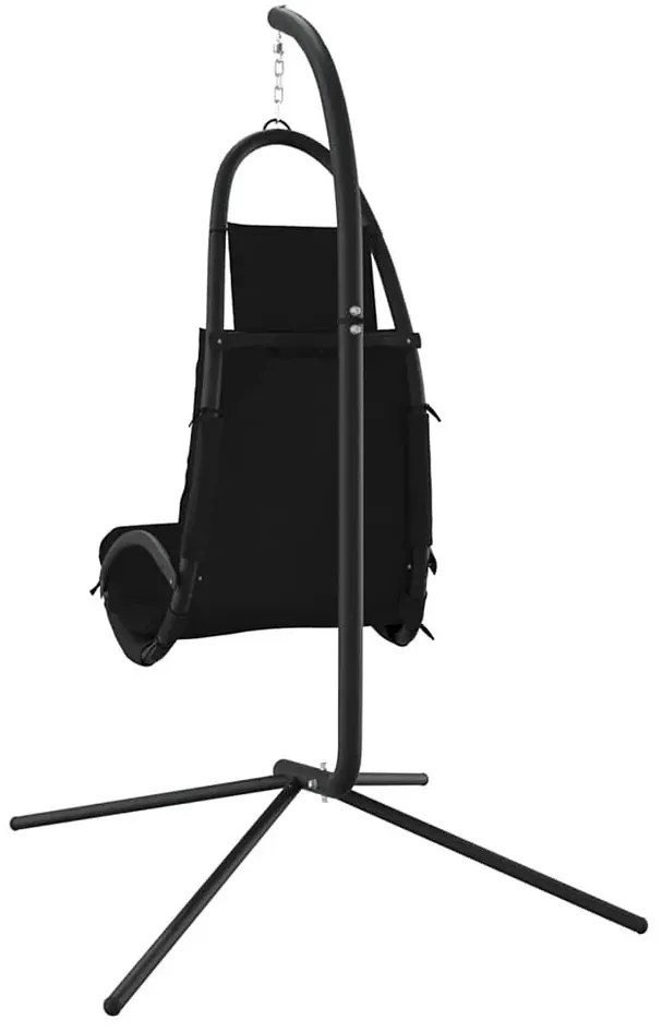 Czarny nowoczesny fotel wiszący do ogrodu F1-D63