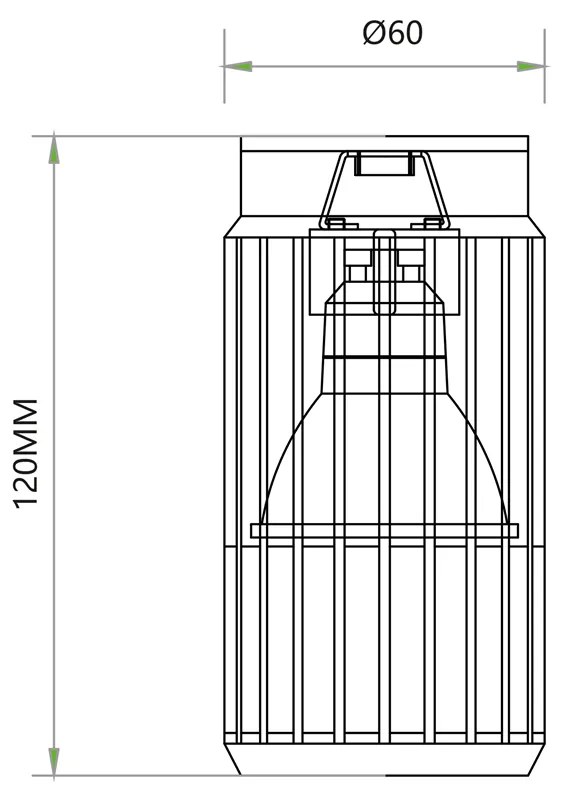 VERTICAL BLACK DOWNLIGHT 1xGU10, czarna, pojedyncza