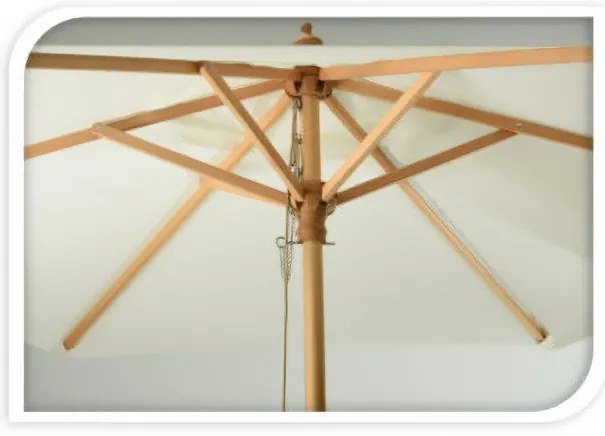 Parasol ogrodowy drewniany, Ø 250 cm