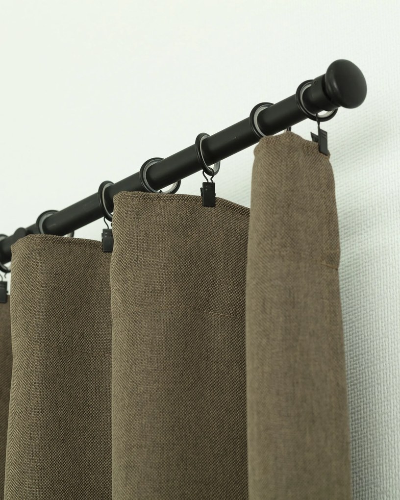 Zasłona BASIC na taśmie marszczącej 140x300cm jasne khaki 1 szt.