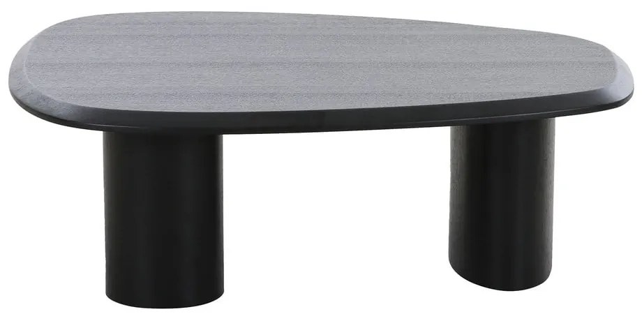 Czarny stolik z blatem w dekorze jesionu 78x96 cm Tirano – House Nordic