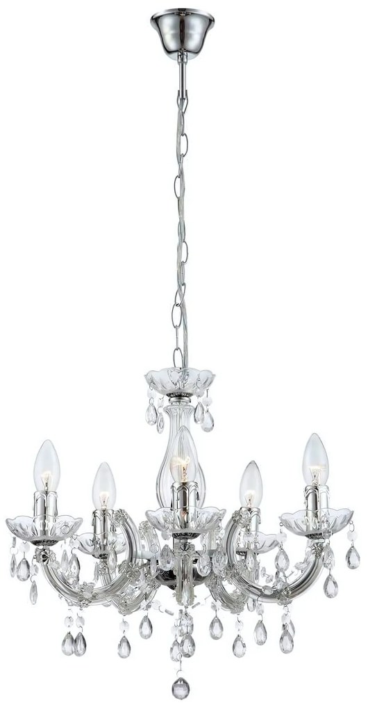 LAMPA SUFITOWA WISZĄCA EBT001-5CP TRANSPARENT