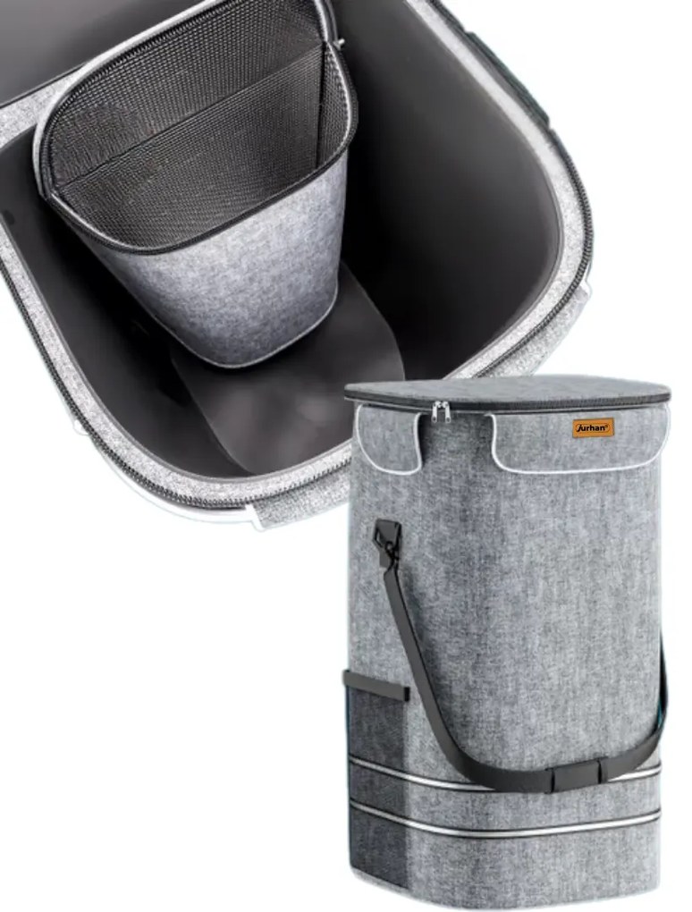 Torba na zakupy na kółkach do schodów COMFORT, 50l, szara Jurhan