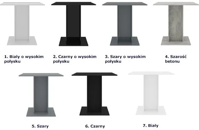 Czarny stół z płyty meblowej W7-C19