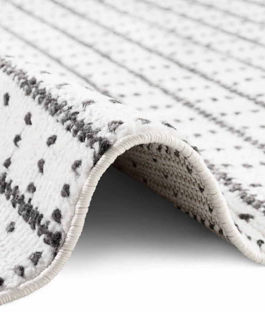 Dywan nowoczesny Jacky Kratka kremowo-szary 200 cm x 280 cm