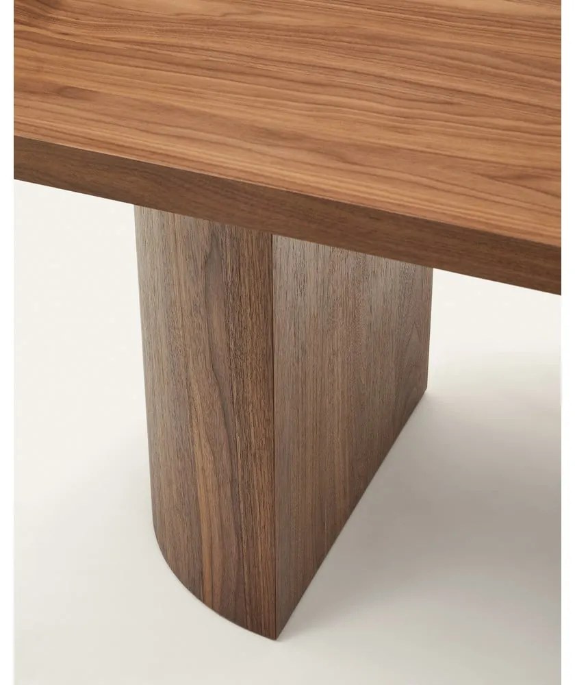Okrągły stół z blatem w dekorze orzecha 100x200 cm Nealy – Kave Home
