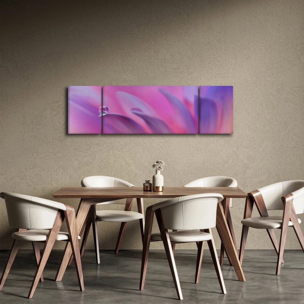 Obraz - Kropla na kwiecie (170x50 cm)