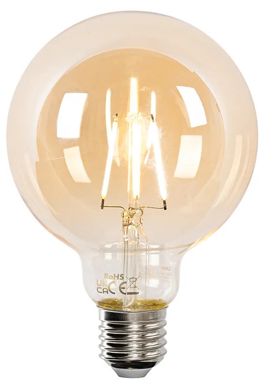 Inteligentna lampa wisząca ciemnoszara z drewnem 47 cm w komplecie z WiFi G95 - ArthurPrzemysłowy Oswietlenie wewnetrzne