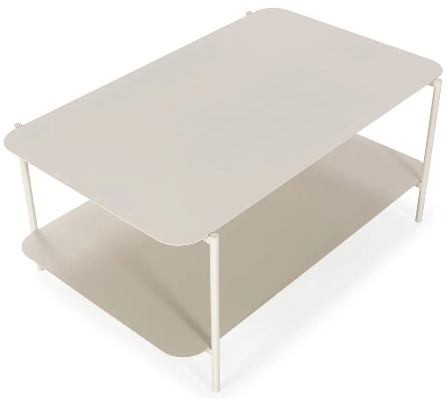 Kremowy metalowy stolik 58x90 cm Beatrix – MOME