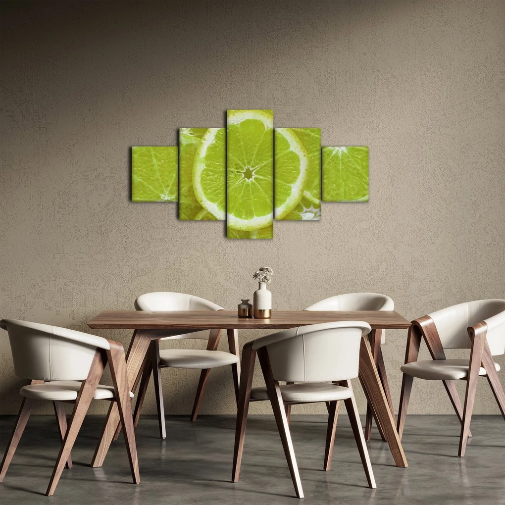 Obraz - pokrojone cytryny (125x70 cm)