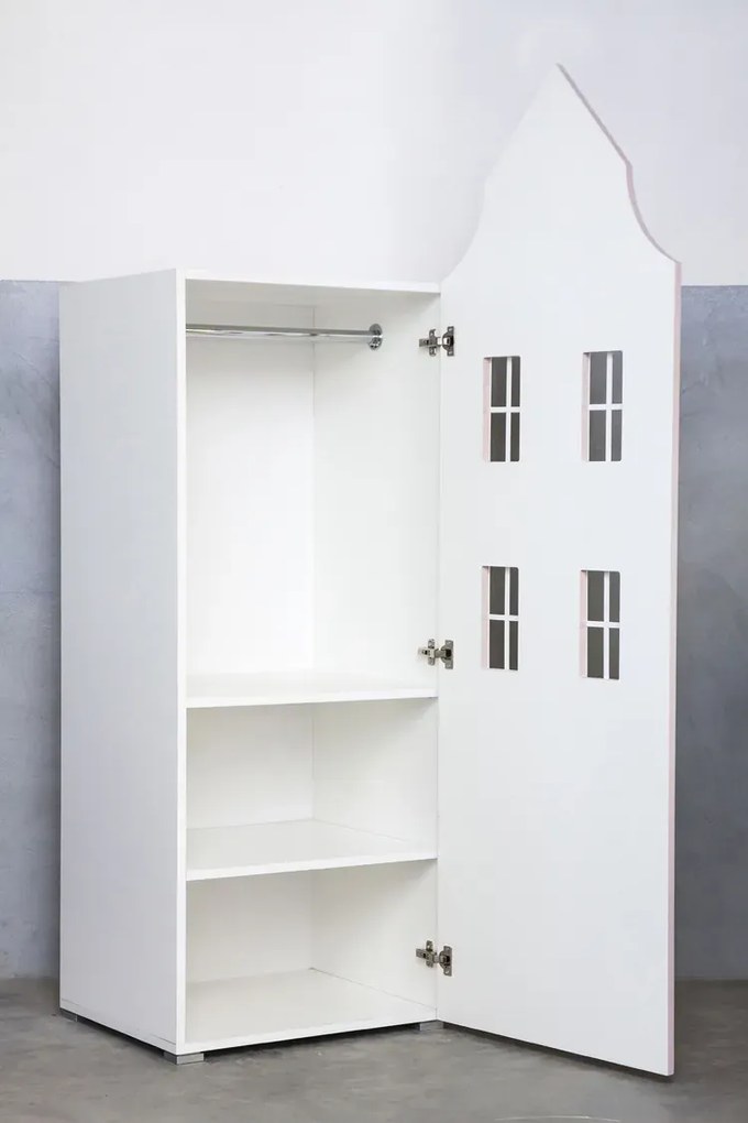 Różowa szafa domek G5-K04