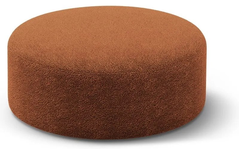 Ceglasty puf z materiału bouclé Dia – Micadoni