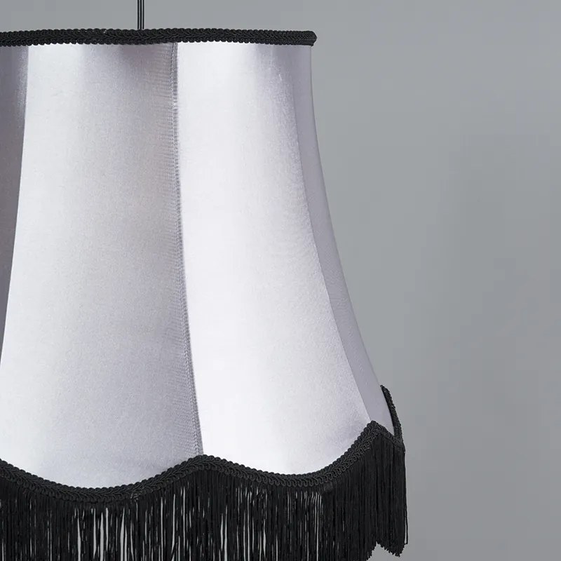 Nowoczesna lampa wisząca Retro czarna z szarym 45 cm - Granny Retro Oswietlenie wewnetrzne