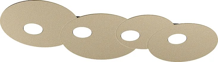 Okrągła lampa sufitowa Toplight Cloud 4-punktowa z oprawką GX53, rama w kolorze piaskowym, nowoczesny design 86x37x3 cm