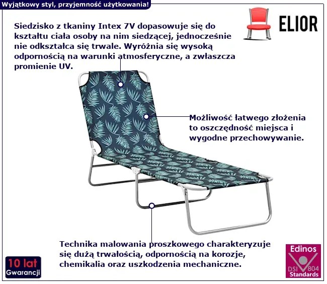 Składany leżak w liście - Havero