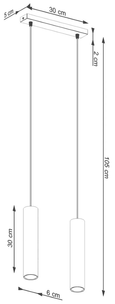 Lampa wisząca LAGOS 2 zielona oliwka SOLLUX LIGHTING