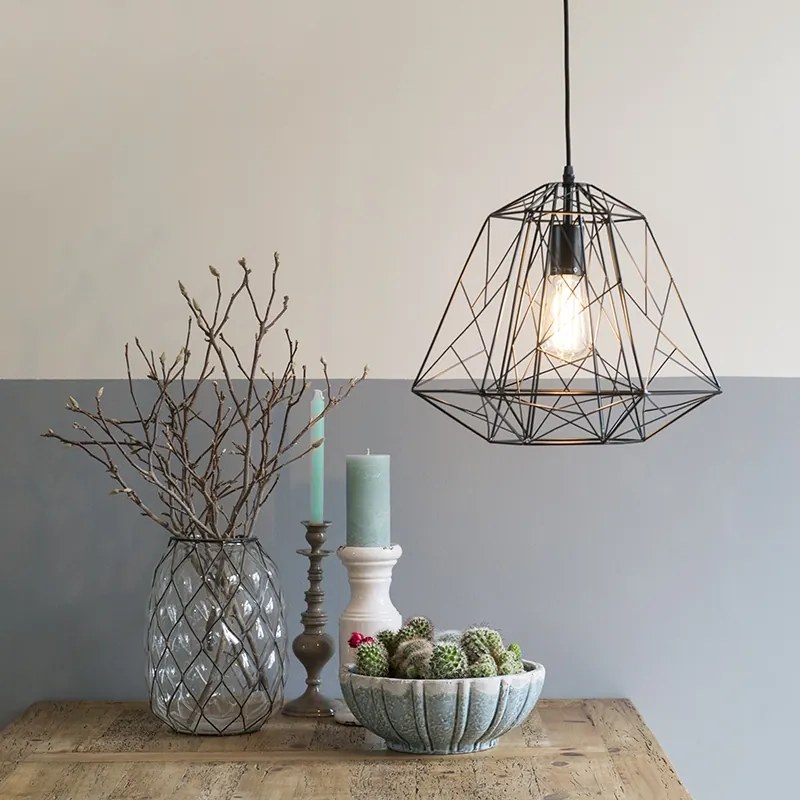 Industrialna lampa wisząca czarna - Framework Basic Nowoczesny Oswietlenie wewnetrzne
