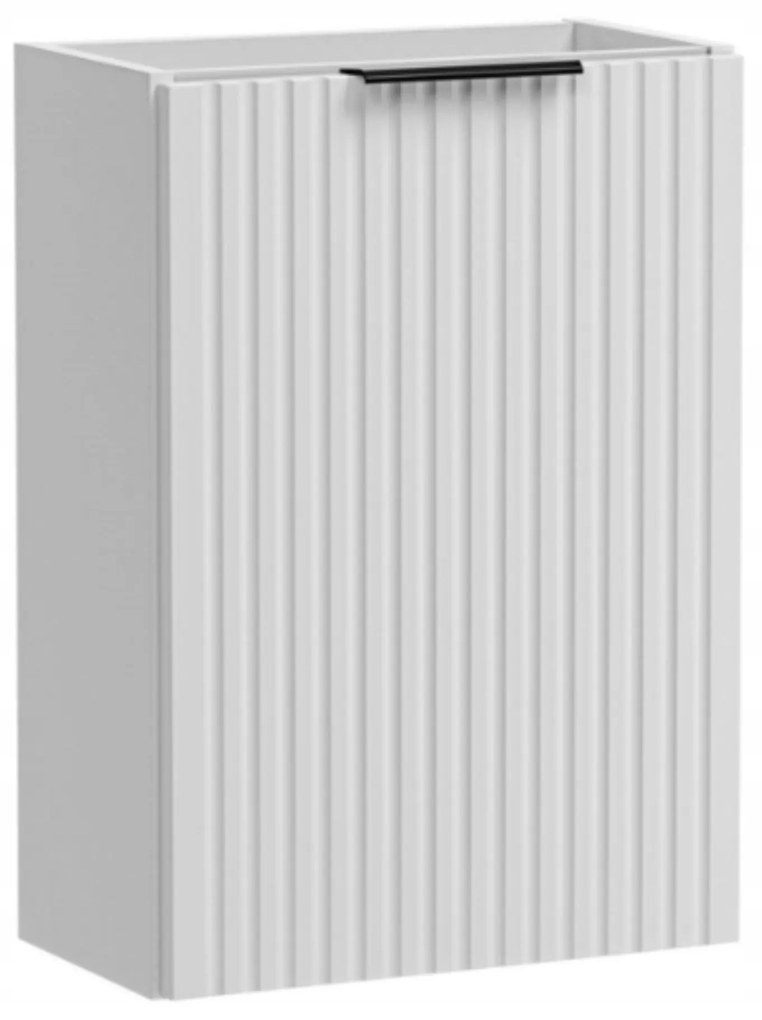 Szafka wisząca pod umywalkę biała ryflowany front 40 x 22 cm ASTROS White