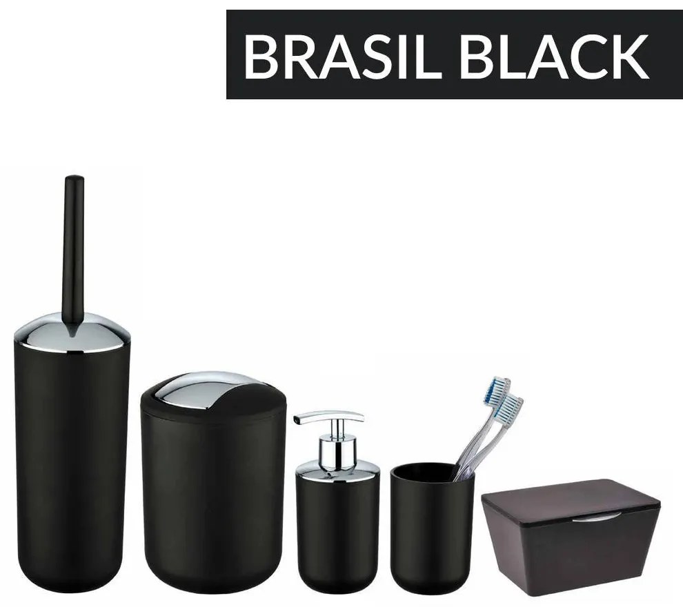 Kosz na śmieci BRASIL BLACK - 6,5 l, WENKO