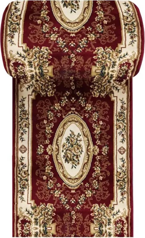 Czerwony elegancki chodnik dywanowy na metry W0-W49
