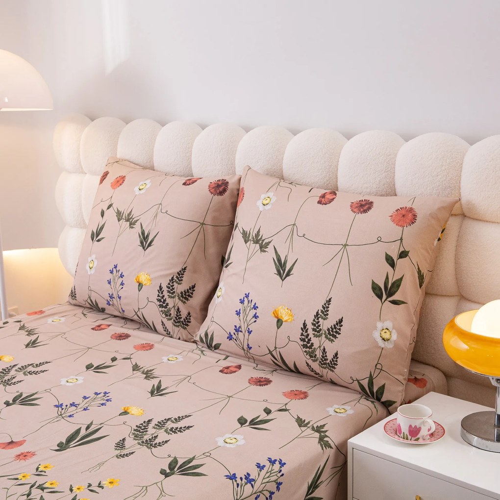 PrzytulneMieszkanie.pl PrzytulneMieszkanie.pl Pościel z mikrofibry HERBAR beżowa Rozmiar pościeli: 70 x 90 cm | 140 x 220 cm