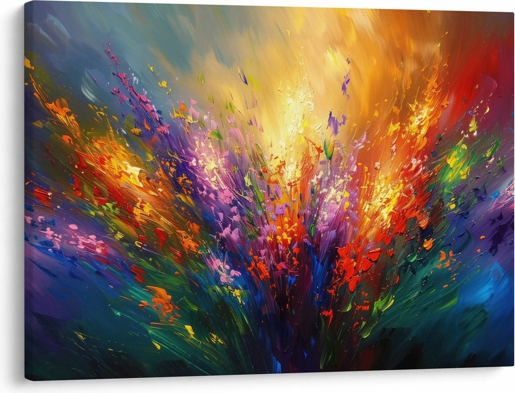 Obraz - Abstrakcja kwiatów (70x50 cm)