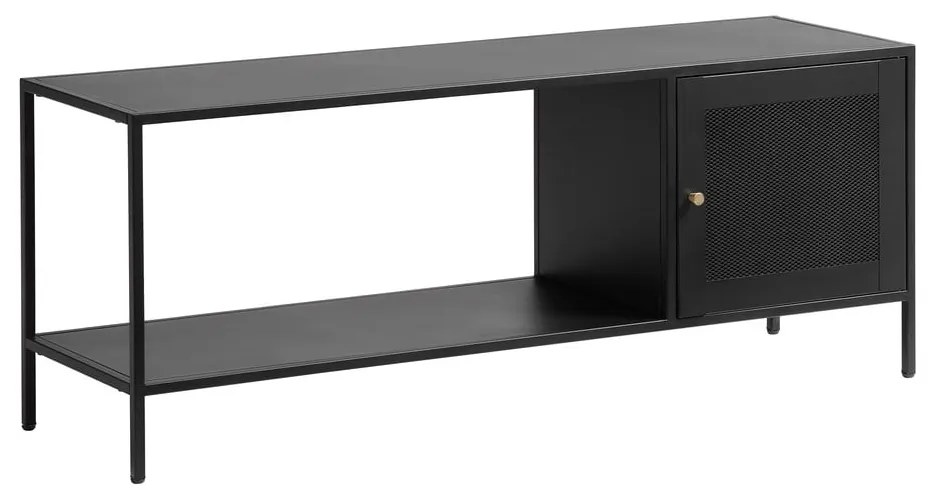 Czarny metalowy regał 120x47 cm Malibu – Unique Furniture