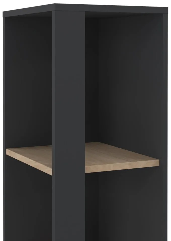 Antracytowo-naturalny regał w dekorze dębu 41x205 cm Sign – Tvilum