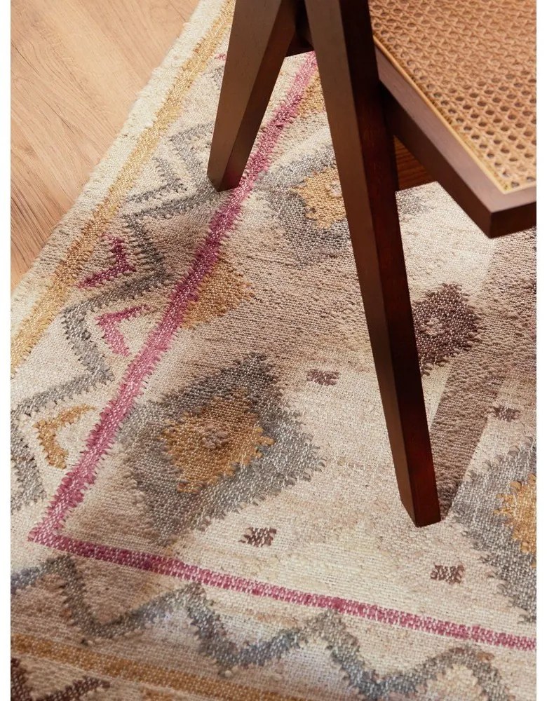 Kremowy chodnik z juty tkany ręcznie 80x200 cm Roya Imani – Elle Decoration