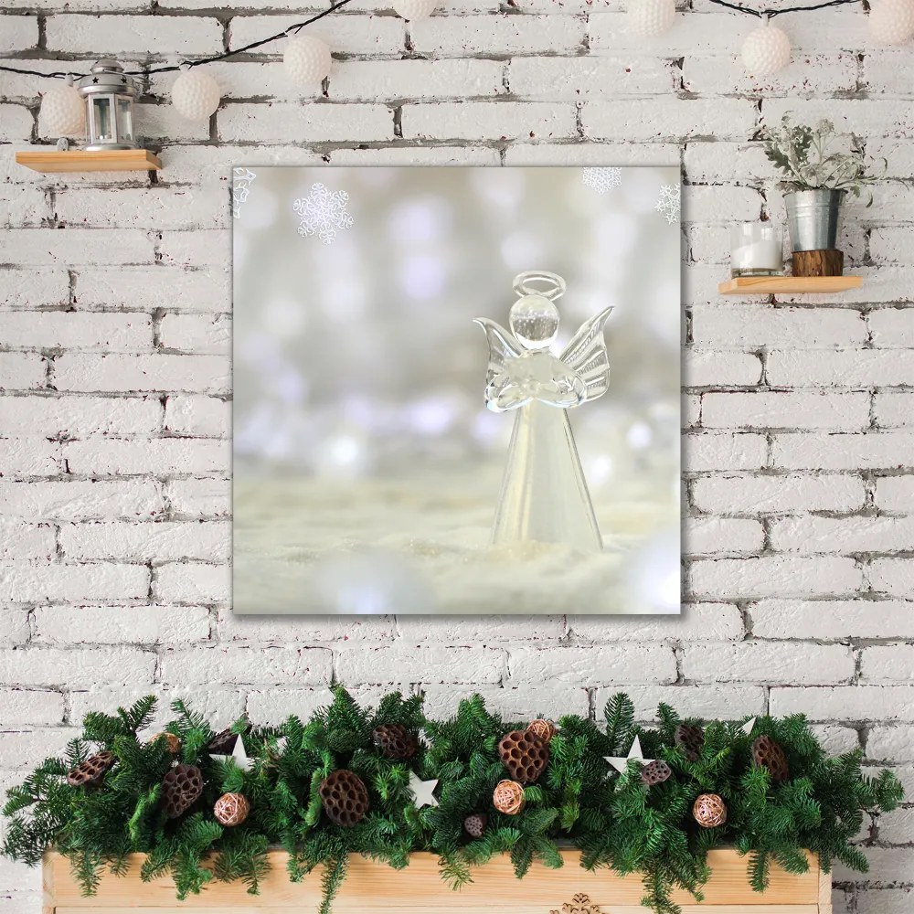 Obraz na Płótnie Świeta Szklany Aniołek Ozdoba