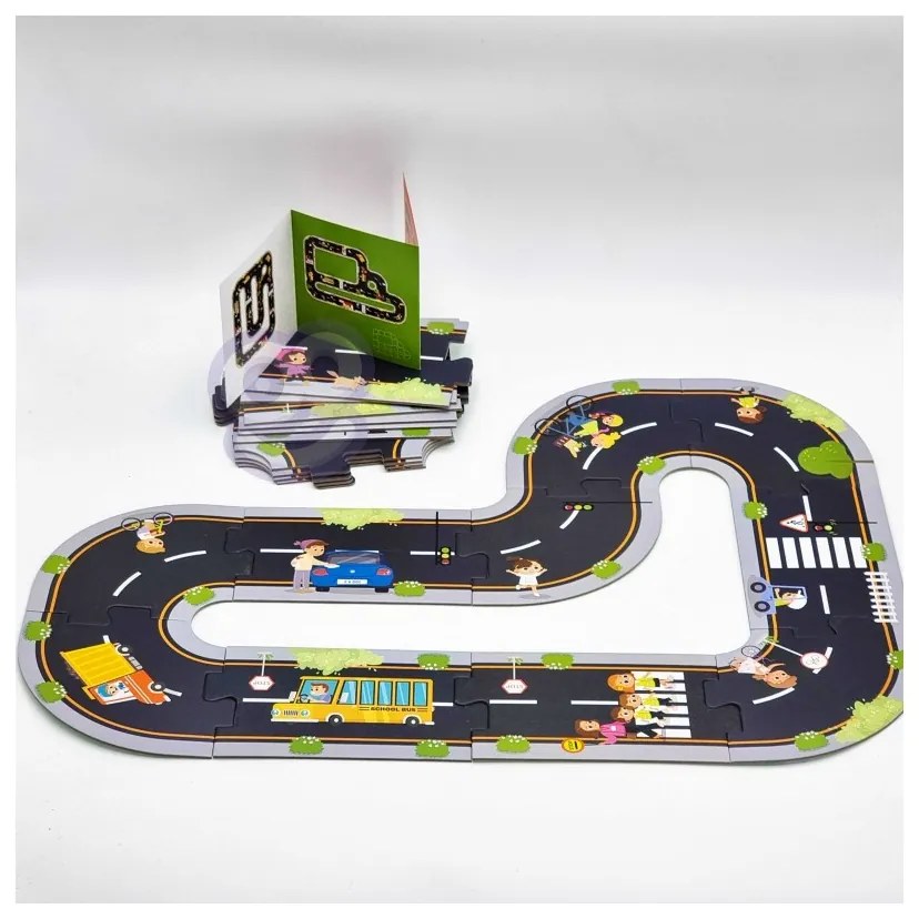 Tooky toy droga puzzle dla dzieci autostrada makieta 21 el. certyfikat fsc