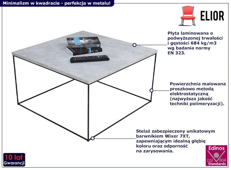 Nowoczesny stolik kawowy beton - Otax 4X