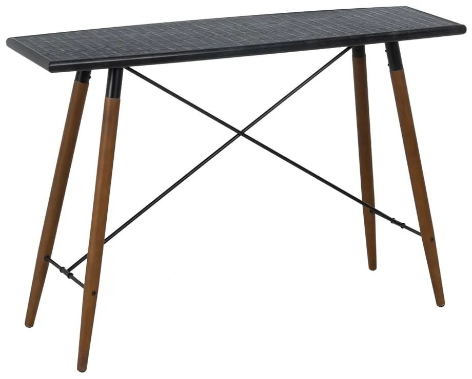 Czarna metalowa konsola 38x120 cm Oslo – Ixia