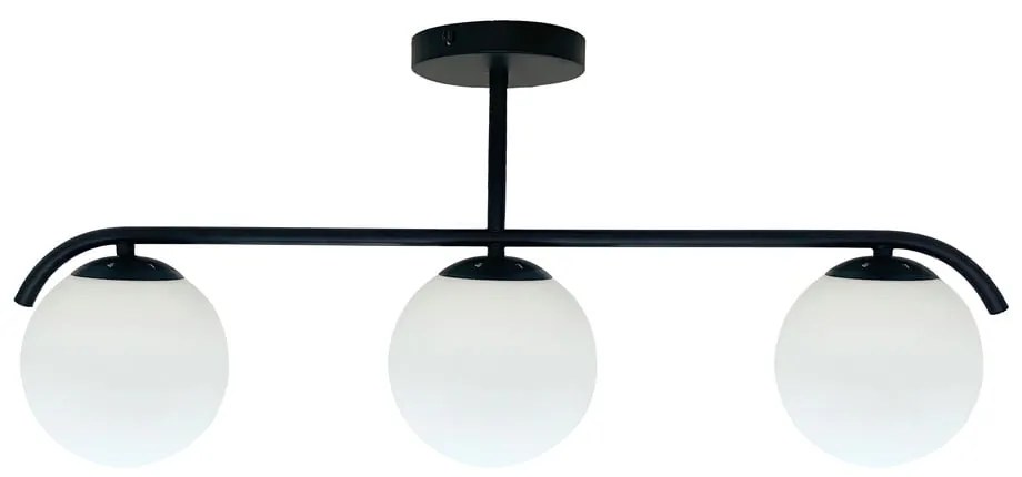 Czarno-biała lampa sufitowa ze szklanym kloszem 15x69,5 cm Amadeo – Candellux Lighting