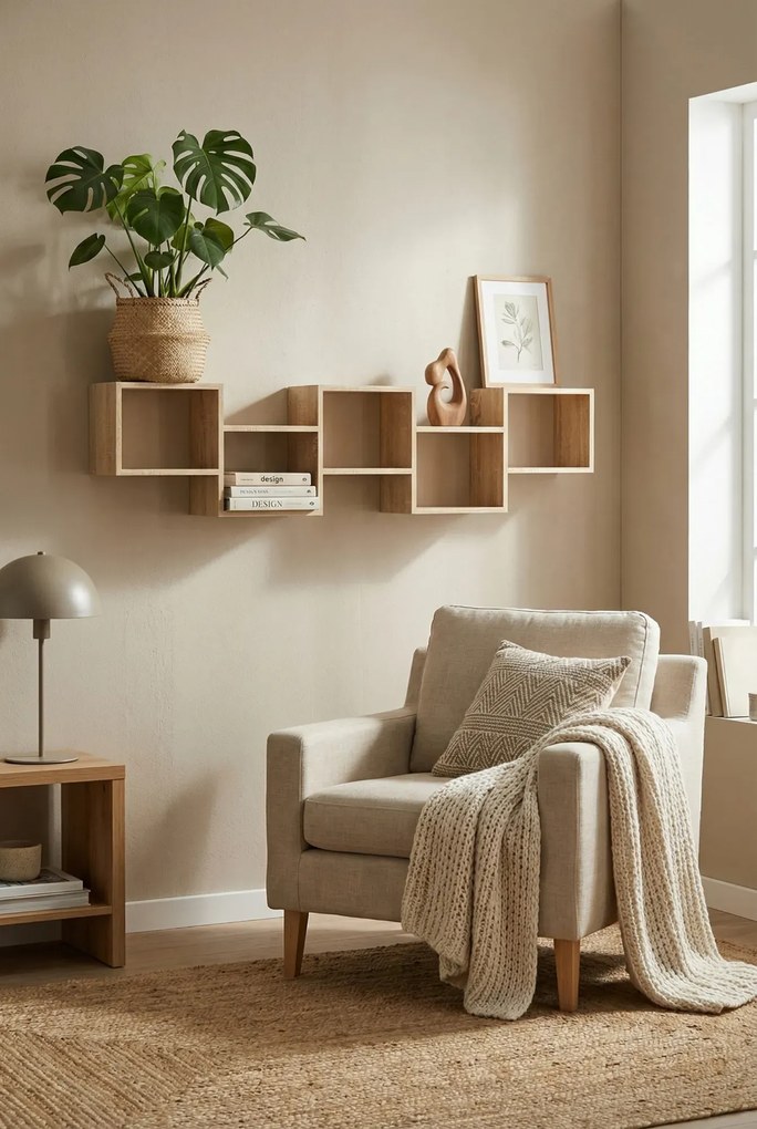 Półka ścienna w kolorze dąb sonoma T5-G74