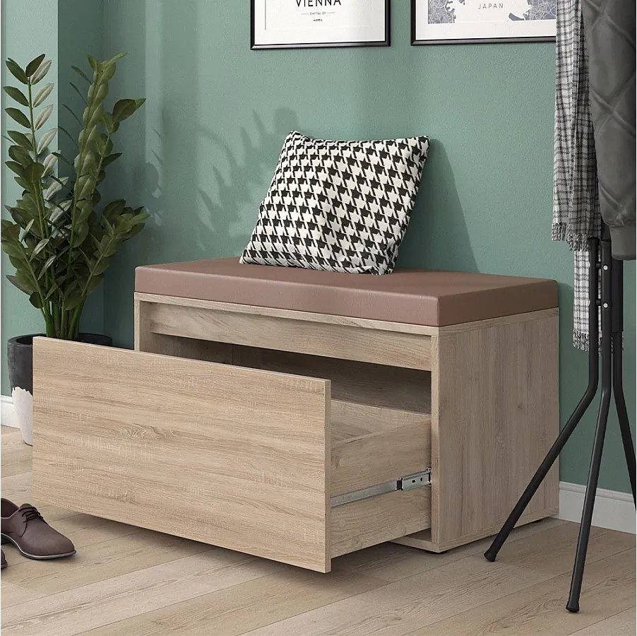 Ławka na buty sonoma 80x39x45 iker