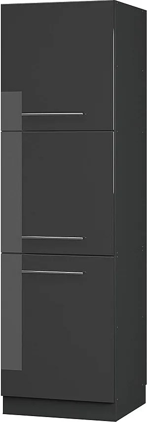 Szafka kuchenna antracyt wysoki połysk 60x58x206.8 fame-line