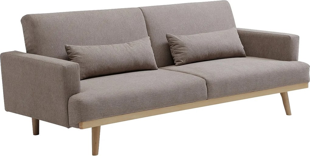 Kanapa 3-osobowa rozkładana z tkaniny w kolorze taupe ESME