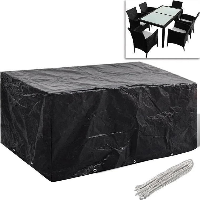Pokrowiec na meble ogrodowe z 8 oczkami, 240x140x90 cm