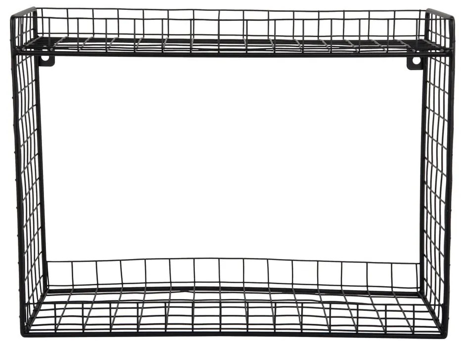 Czarna wielopoziomowa stalowa półka 40 cm Reja – PT LIVING