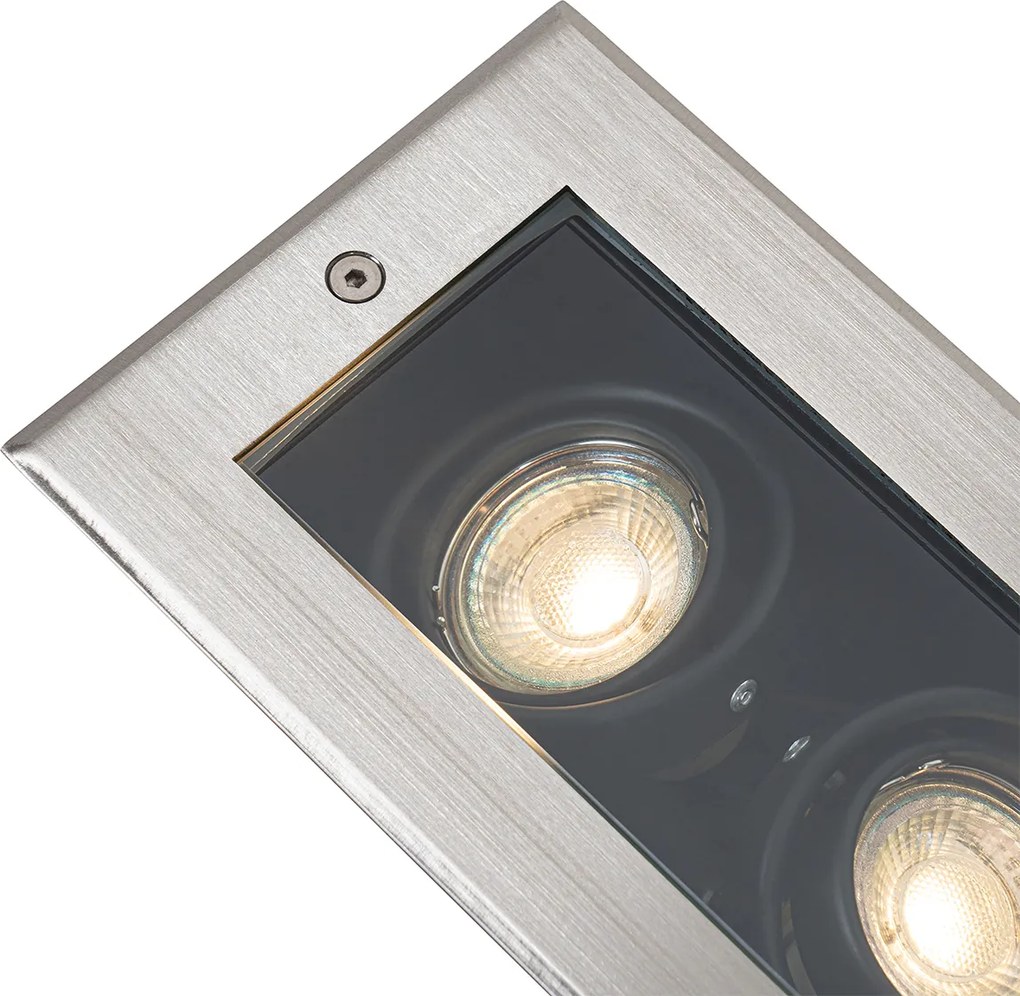 Nowoczesny klosz ogrodowy stalowy 2-światłowy regulowany IP65 - Oneon