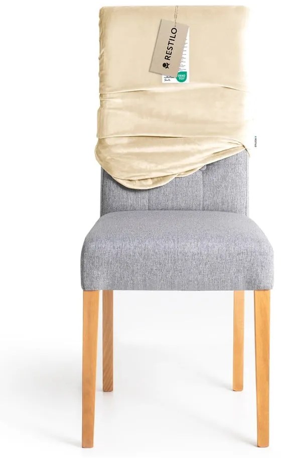 Beżowy elastyczny pokrowiec na krzesło 48 cm Sento – Restilo