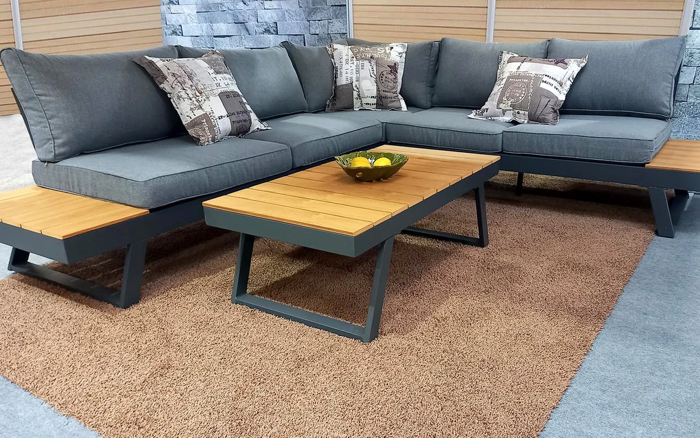 Doppler LIVORNO LOUNGE SET - narożny zestaw ogrodowy - Towar rozpakowany (N638)