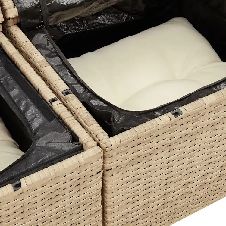 Beżowa dwuosobowa sofa ogrodowa - Torina 4X