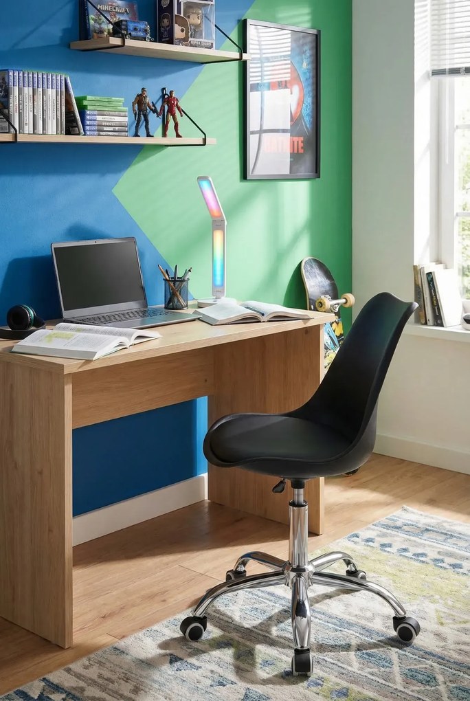 Młodzieżowy czarny obrotowy fotel do biurka G0-R31