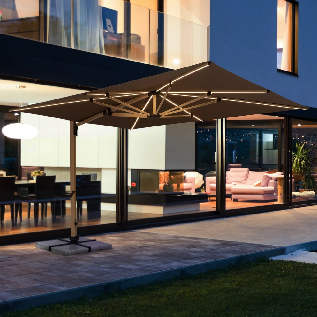 Doppler ALU WOOD XL 400 x 300 cm brązowa