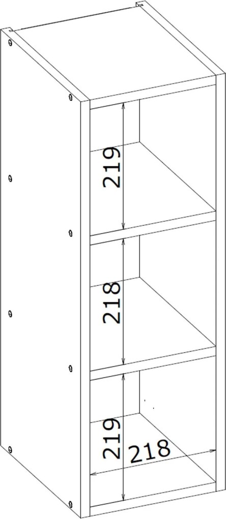 Kuchenna szafka modułowa wisząca otwarta BELLA G-25/72 dąb craft